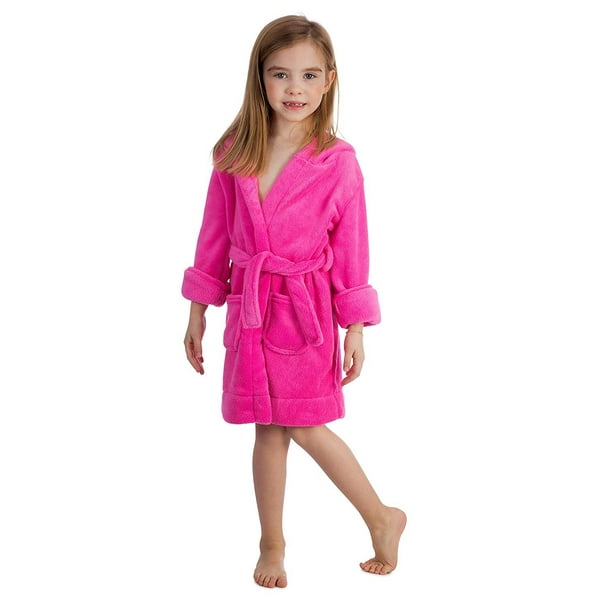 2 Toddler-10 Years Kids Robe Boys Girls Plush Fleece Sleep Robe Bathrobe Unisex Kids Robe Pajamas Sleepwear 